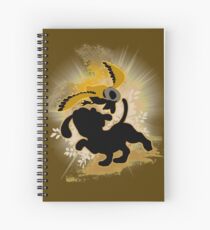 Super Smash Bros. Brown Duck Hunt Dog Silhouette Spiral Notebook