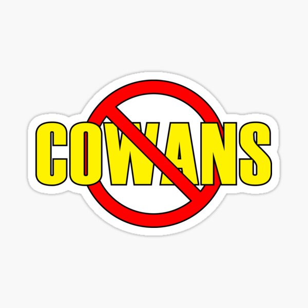Freemason No Cowans Anti-Cowan Free & Accepted Masons Gold Masonic Sticker