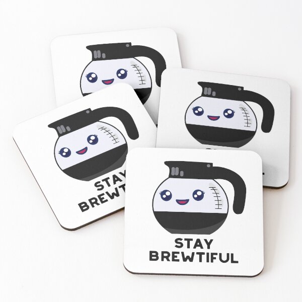 Item preview, Stay Brewtiful Funny Coffee Puns  designed and sold by punnybone.