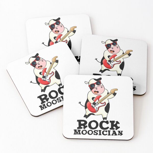 Item preview, Rock Moosician Funny Cow Puns  designed and sold by punnybone.