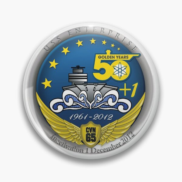 Item preview, USS Enterprise (CVN-65) Inactivation Crest designed and sold by Nikki SpaceStuffPlus.