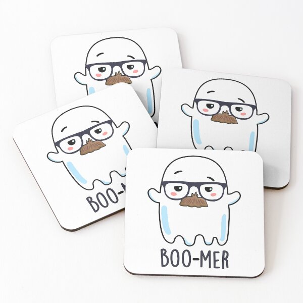 Item preview, Boo-mer Funny Middle Aged Ghost Puns  designed and sold by punnybone.