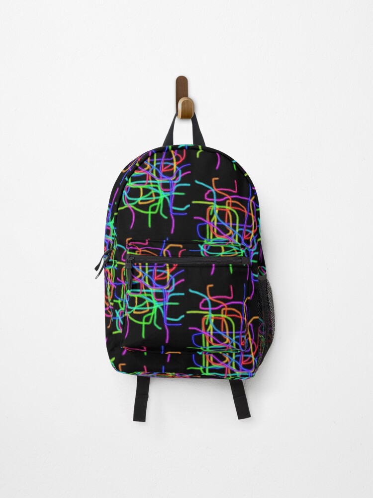 Thumbnail 1 of 3, Backpack, Neon Pasta designed and sold by Riccivela.