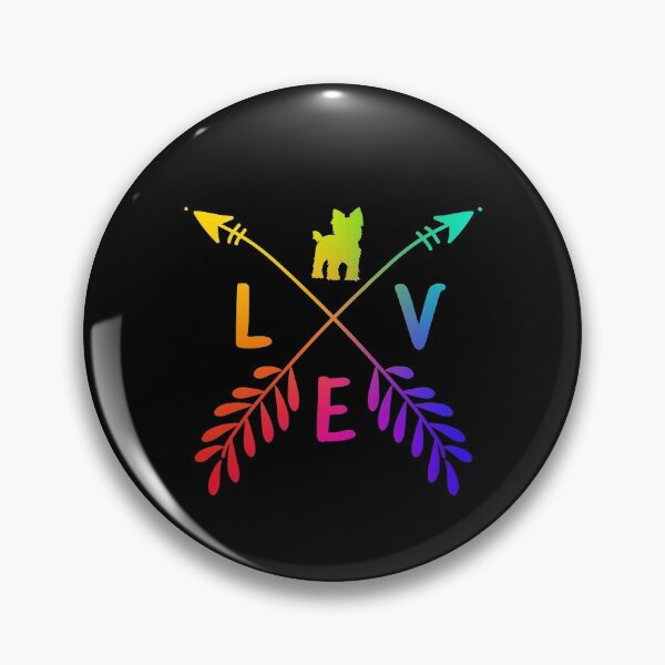 Item preview, Love Yorkie, Yorkie Mama, Rainbow Colors, Yorkshire Terrier, Yorkie Gifts, Mother Tees, Cute Illustration, Teacup Yorky, Black Background designed and sold by Annona-.