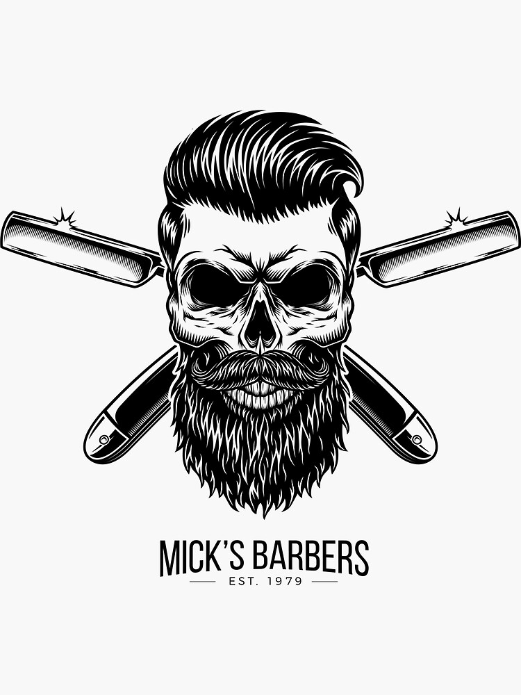 Thumbnail 3 of 3, Sticker, Dead Barber designed and sold by micksbarbers.