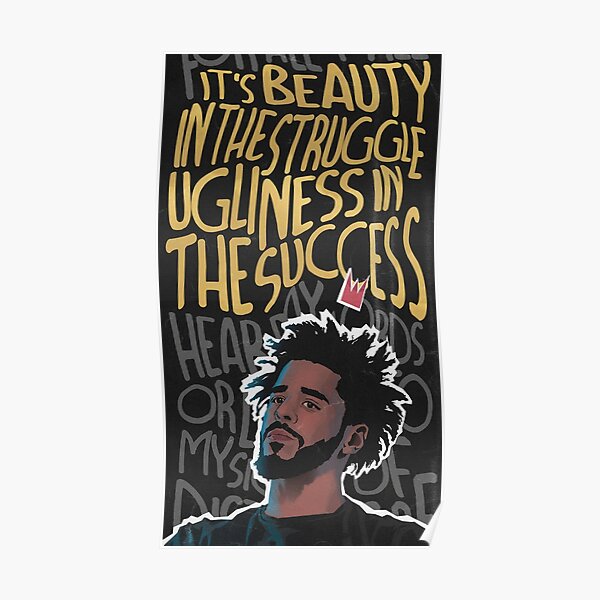 J. Cole Love Yourz Vintage Scratched Poster