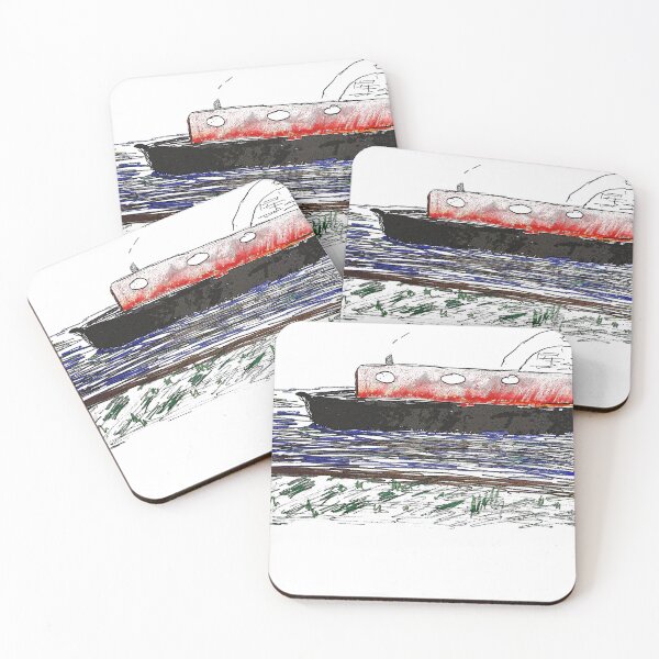 Item preview, Narrowboat under bridge  designed and sold by designbywhacky.