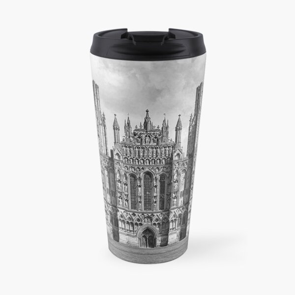 Wells Cathedral in Black and white Travel Mug