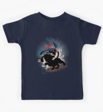 Super Smash Bros. Blue Duck Hunt Dog Silhouette Kids Tee