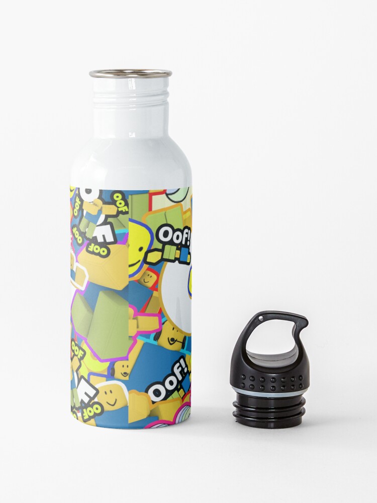 Roblox Memes Pattern All The Noobs Oof Yeet Dab Dabbing Water Bottle By Smoothnoob Redbubble - roblox baby bottle