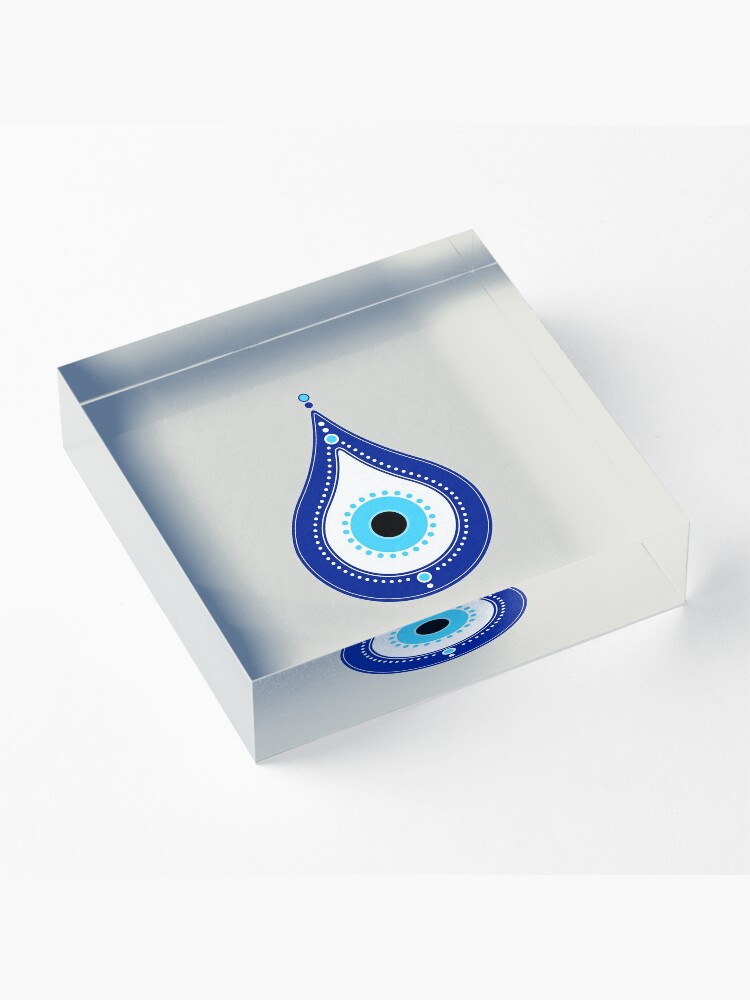 Nazar boncuk, protection, amulet Acrylic Block for Sale by Anne