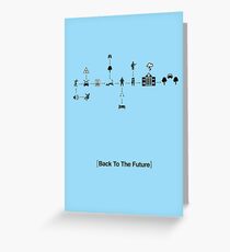 Back To The Future Pictogram Story Greeting Card
