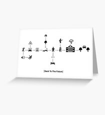 Back To The Future Pictogram Story Grußkarte