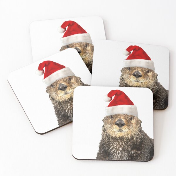 Item preview, Sea Otter Santa Hat Cute Christmas Gift for Otters Lovers designed and sold by NUMAcreations.
