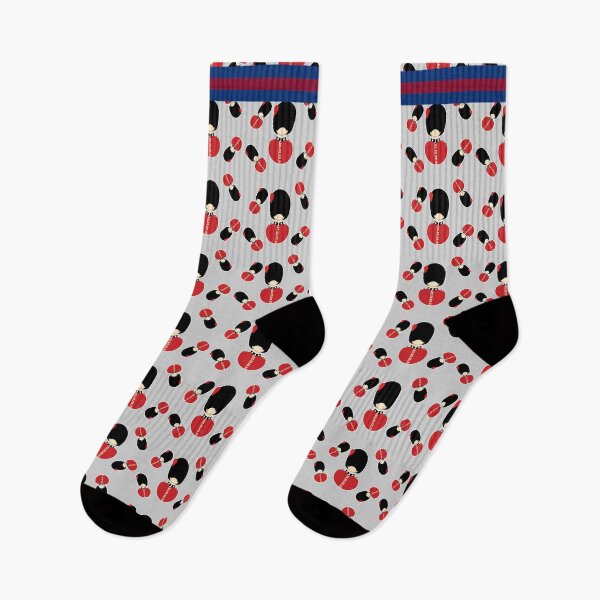 Item preview, Coldstream Guards SOCKS with GREY background and Blue Red Blue Top designed and sold by BlueRedBlue.