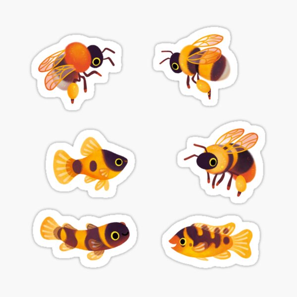 Bumblebee and fish Sticker