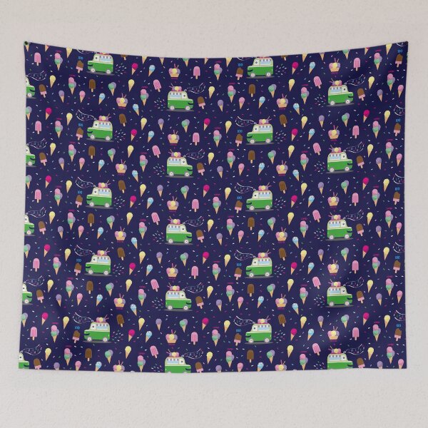 Item preview, Ice cream Truck Game - Dark blue background designed and sold by AnaGomesDesign.