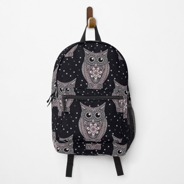Item preview, Owl Zentangle in Shades of Pink And Grey designed and sold by madtoyman.