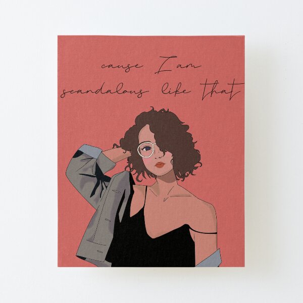 Sexy girl scandalous clothes Canvas Mounted Print