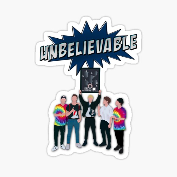 Jonah Marias Stickers Redbubble - unbelievable wdw song code roblox