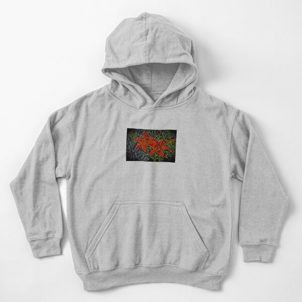 Nightblooming Daylily Flowers Kids Pullover Hoodie