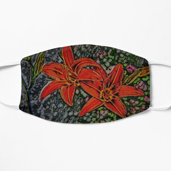 Nightblooming Daylily Flowers Flat Mask
