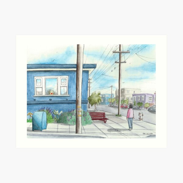 "Teddy on Cabrillo Street" Art Print