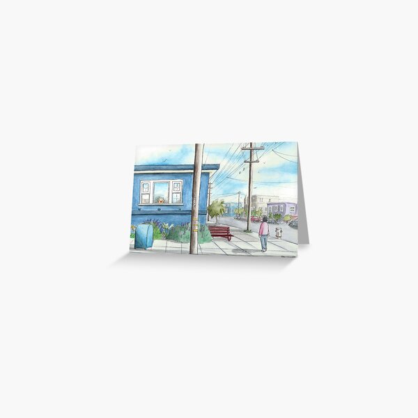 "Teddy on Cabrillo Street" Greeting Card