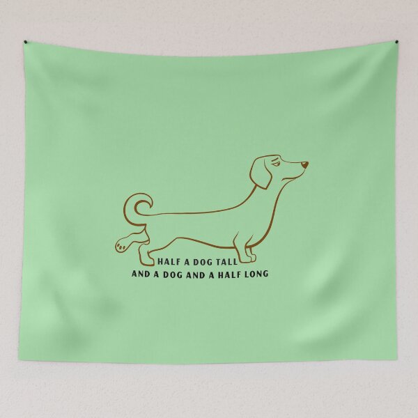 Item preview, Half a dog tall and a dog and a half long. What am I? designed and sold by PaperDreamPod.