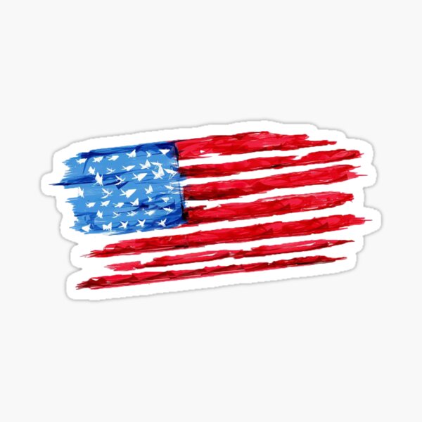 Download American Flag Svg Stickers Redbubble