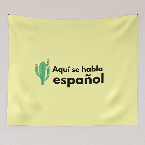 Artikelvorschau, Aquí se habla español cactus- Wir sprechen hier Spanisch entworfen und verkauft von CloudNinetyNine.
