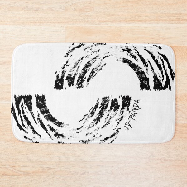 Item preview, Offset Semi-Circles Linoleum Block Print in Black designed and sold by JD-PANDA.