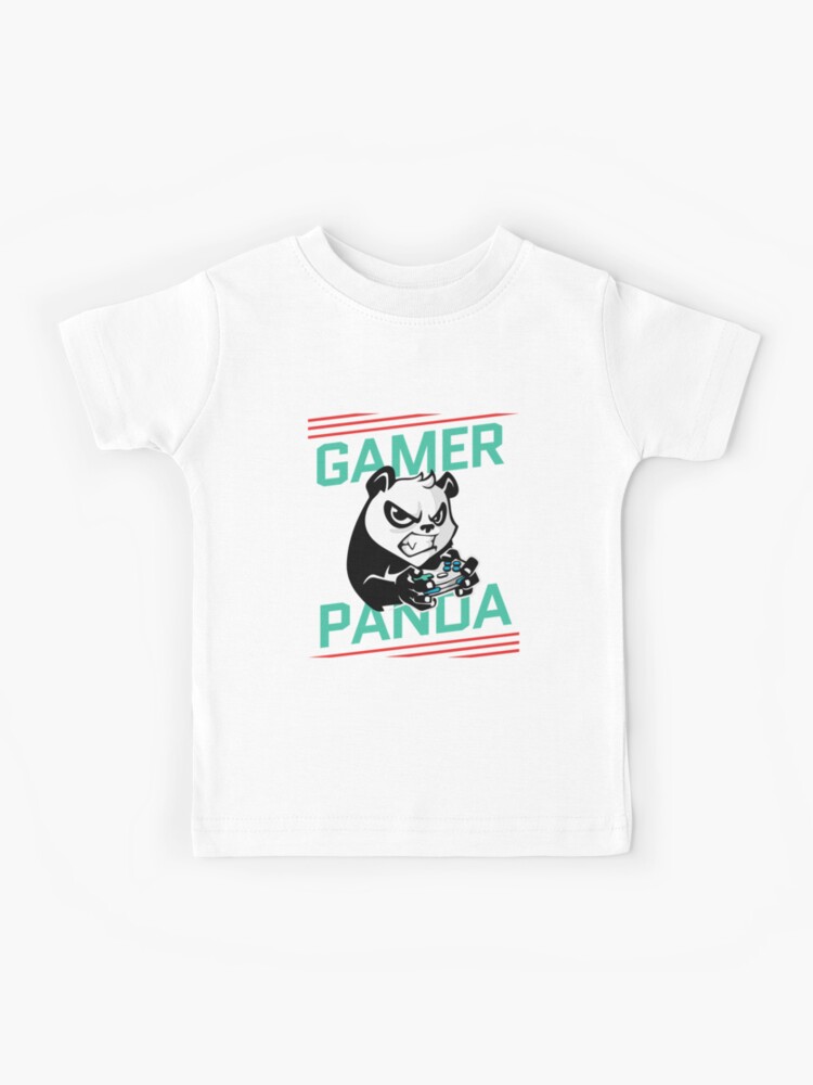 Gamer Panda Cute Gaming Gift Funny Design Kids T Shirt By Gaming Kit Redbubble - panda roblox gifts merchandise redbubble