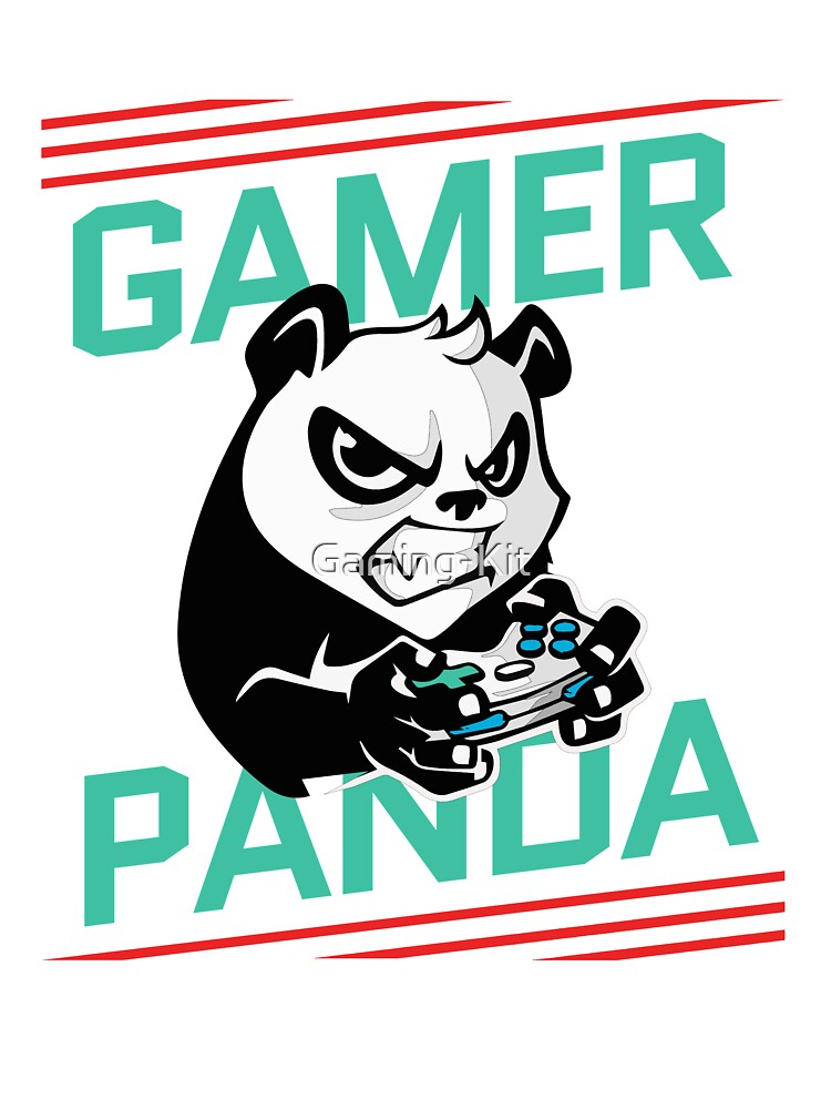 Gamer Panda Cute Gaming Gift Funny Design Kids T Shirt By Gaming Kit Redbubble - roblox oof panda