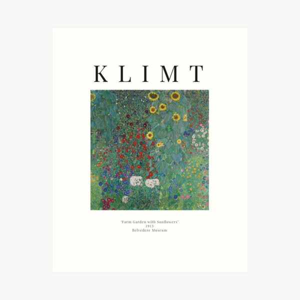 Bauerngarten mit Sonnenblumen - Gustav Klimt - Ausstellungsplakat Kunstdruck