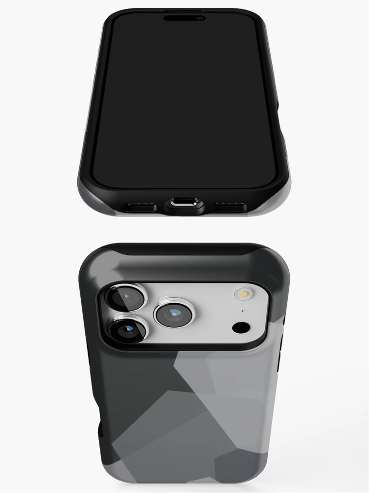 Thumbnail 3 of 4, iPhone Case, Gray Geometric Abstract Pattern designed and sold by Brushedinbold.