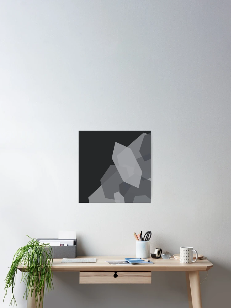 Thumbnail 2 of 3, Poster, Gray Geometric Abstract Pattern designed and sold by Brushedinbold.