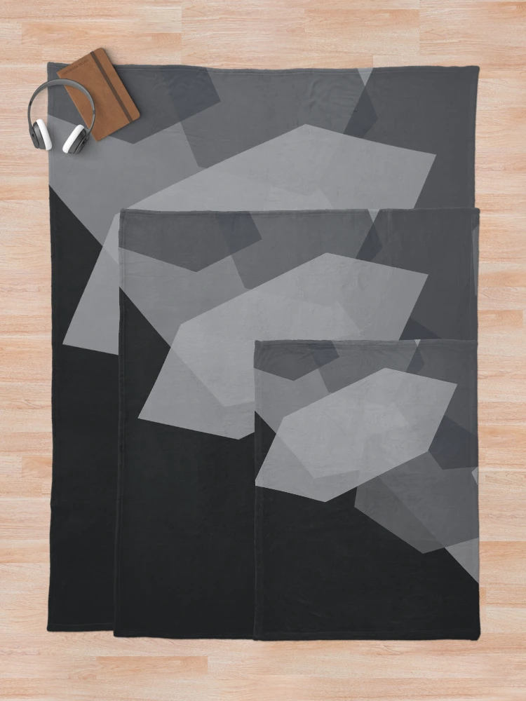 Thumbnail 5 of 6, Throw Blanket, Gray Geometric Abstract Pattern designed and sold by Brushedinbold.