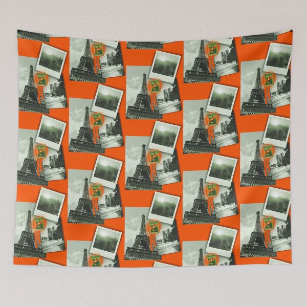 Item preview, Paris Collage spray paint (orange & green) designed and sold by abigabhall.