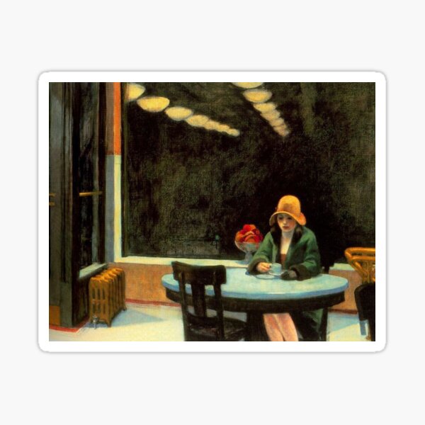 AUTOMAT - EDWARD HOPPER Sticker