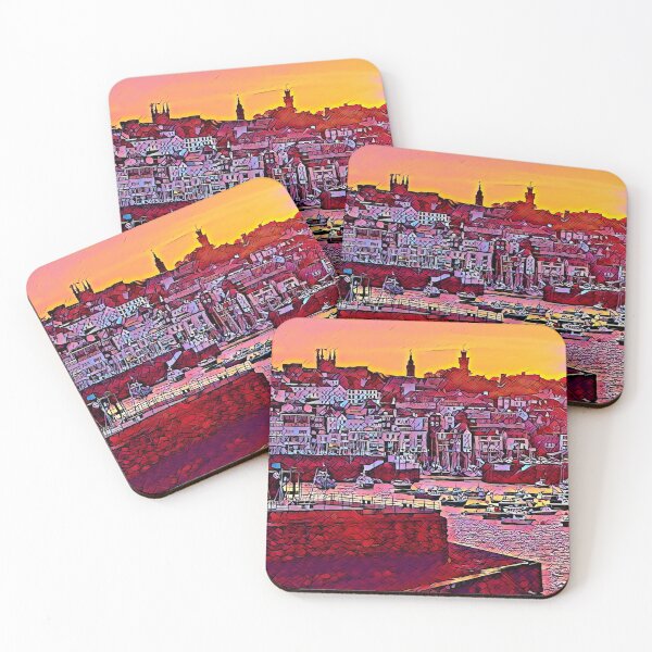 Item preview, St Peter Port at sunset (Guernsey) designed and sold by AgnesPerry2020.