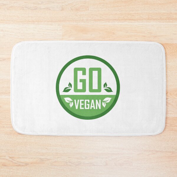Item preview, Go Vegan stamp symbol- Vegetarian food safety with green leaves designed and sold by Shawlin Islam.