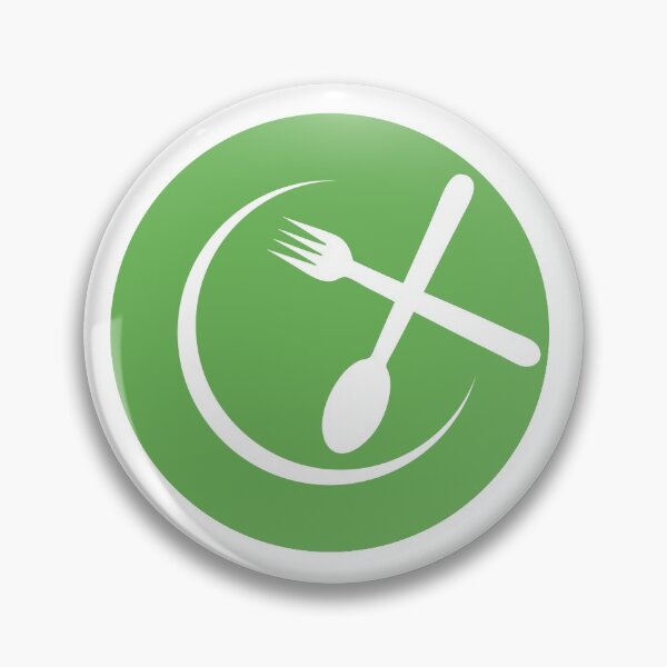 Item preview, Cafe or restaurant serving Organic food symbol- Green Plate with spoon and fork symbolizing Vegan friendly diet by European Vegetarian Union designed and sold by Shawlin Islam.