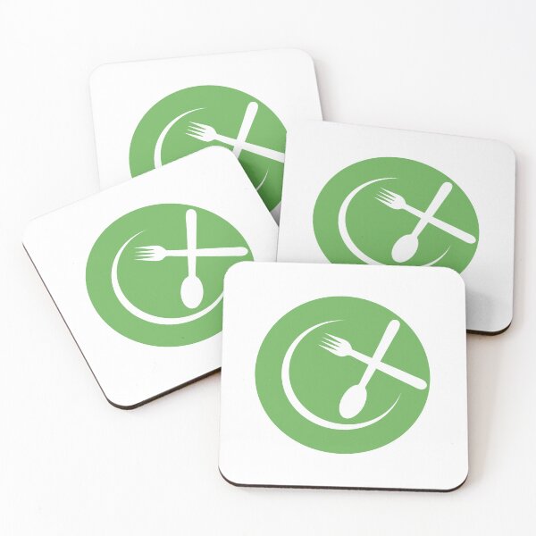 Item preview, Cafe or restaurant serving Organic food symbol- Green Plate with spoon and fork symbolizing Vegan friendly diet by European Vegetarian Union designed and sold by Shawlin Islam.