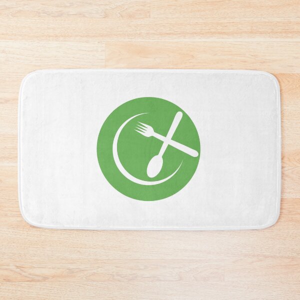 Item preview, Cafe or restaurant serving Organic food symbol- Green Plate with spoon and fork symbolizing Vegan friendly diet by European Vegetarian Union designed and sold by Shawlin Islam.
