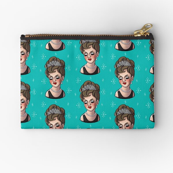 Audrey Hepburn Breakfast at Tiffany's  Zipper Pouch for Sale by claryce84