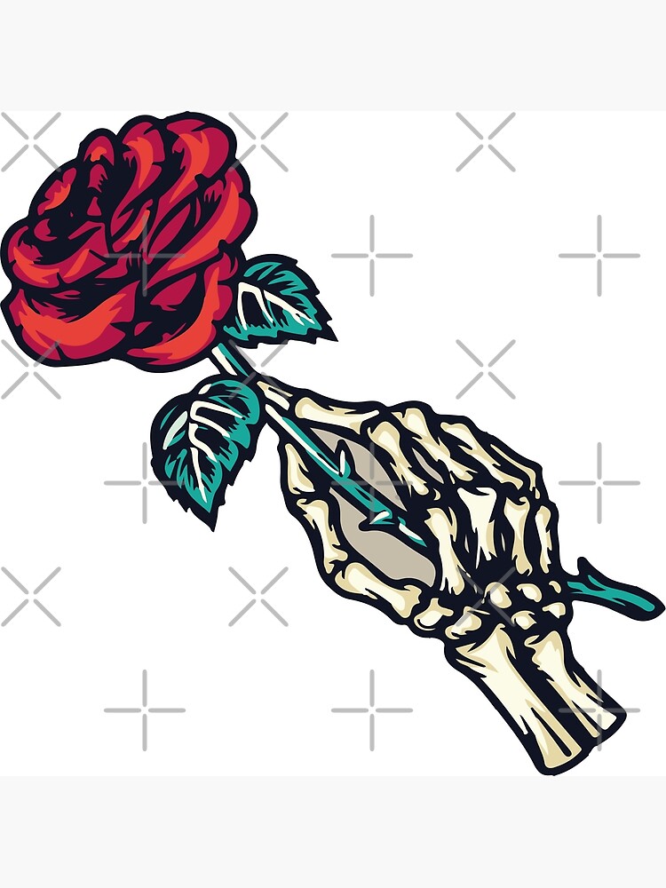 "Skeleton Hand holding Rose" Poster by ahmedch95 | Redbubble