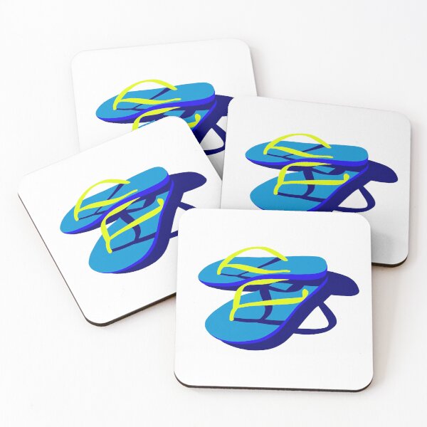 Item preview, Flip flops Pop Art blue designed and sold by JillBusbyArt.