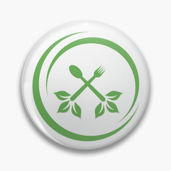 Item preview, Cafe or restaurant serving Organic food symbol- leaves from spoon and fork symbolizing Vegan friendly diet by European Vegetarian Union designed and sold by Shawlin Islam.