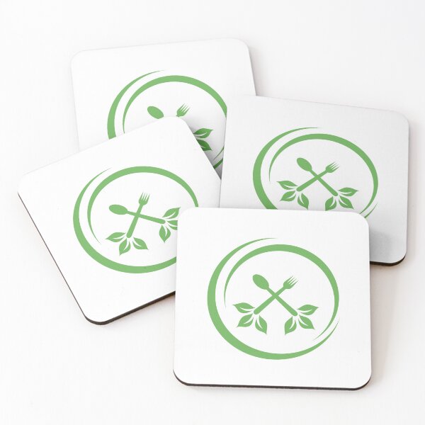 Item preview, Cafe or restaurant serving Organic food symbol- leaves from spoon and fork symbolizing Vegan friendly diet by European Vegetarian Union designed and sold by Shawlin Islam.